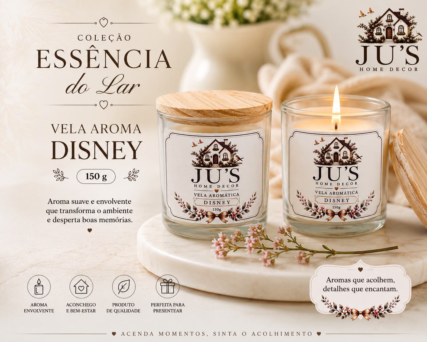Vela Aromática Essência do Lar 150g