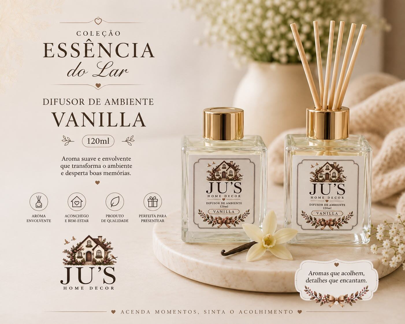 Difusor de Ambiente Vanilla 120ml