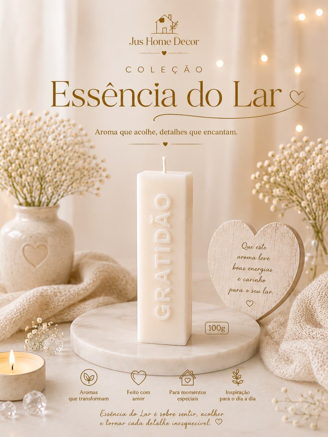 Vela Gratidão 100g