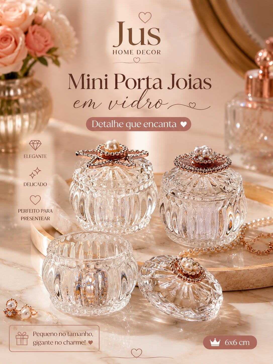 Mini Porta-Joias em Vidro